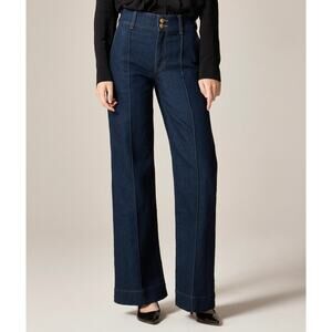 J. CREW Denim Trouser Jean with Stacked Buttons in Rinse Wash Size 27